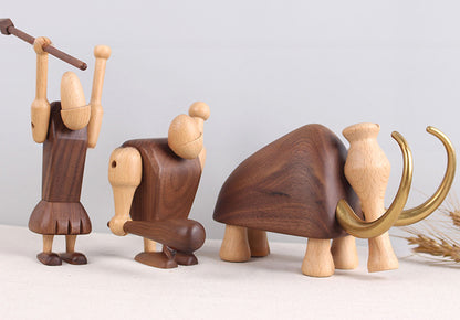 Woolly mammoths in wood