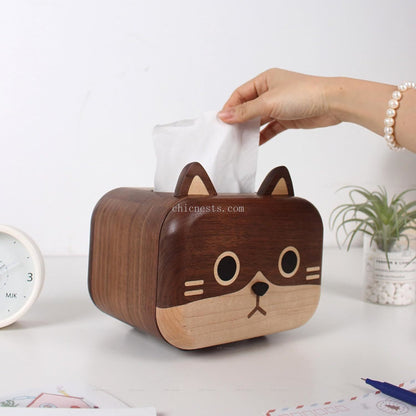 Pet cat tissue box