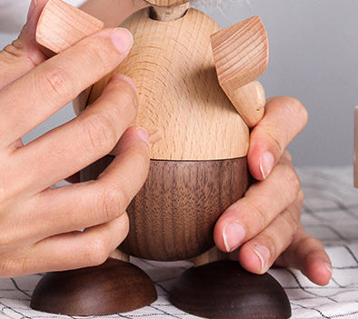 Charming Wooden Doll Ornaments