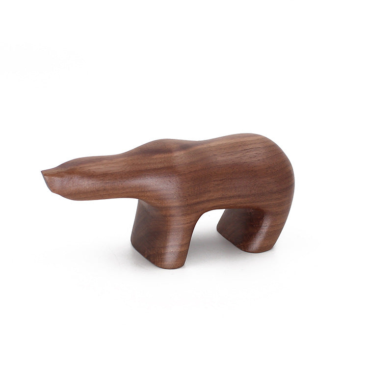 Walnut Polar Bear Ornament