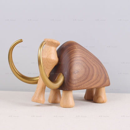 Woolly mammoths in wood