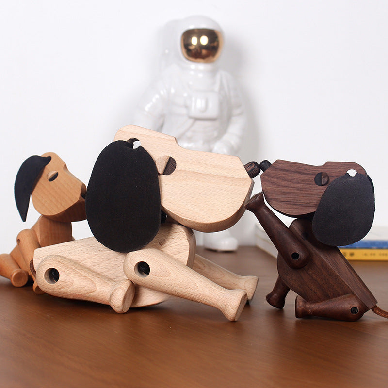 solid wood dog ornaments