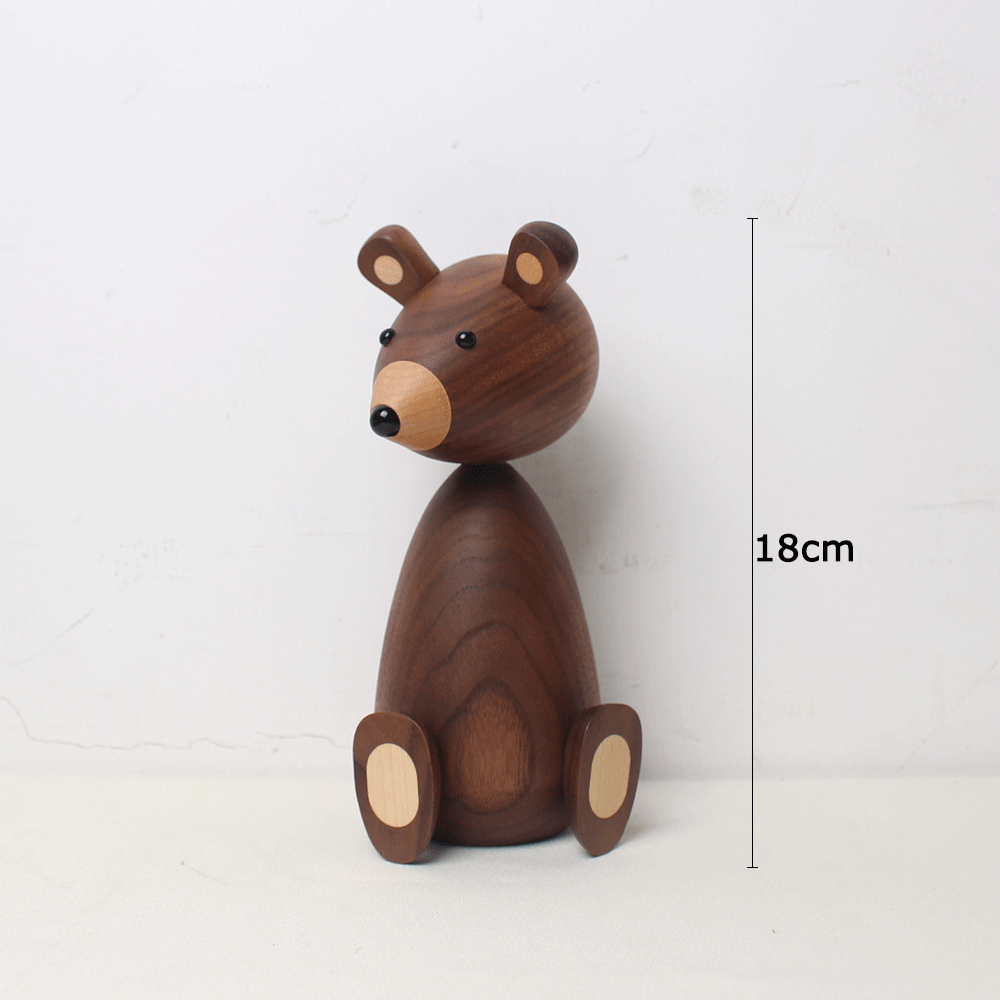 Walnut Brown Bear Figurine Crafts