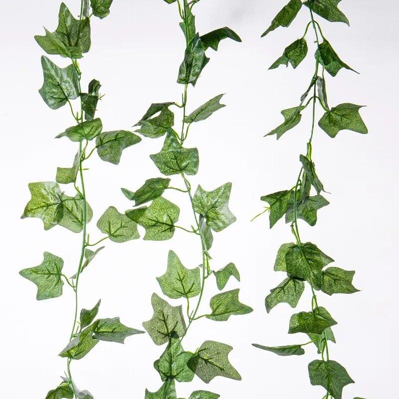 Artificial Ivy Vine Green Plant Wall Hanging Vine Shade Green Strips Wedding Party Garden Home Decor Simulation Vine - chicnests