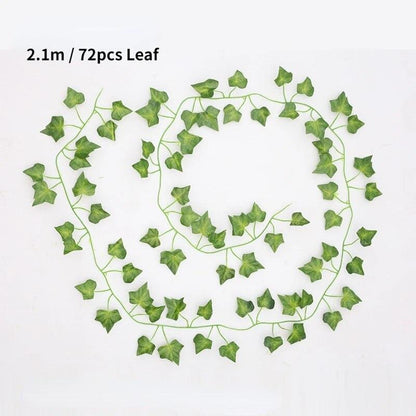 Artificial Ivy Vine Green Plant Wall Hanging Vine Shade Green Strips Wedding Party Garden Home Decor Simulation Vine - chicnests