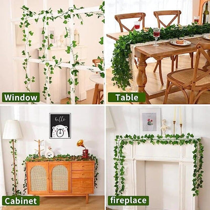 Artificial Ivy Vine Green Plant Wall Hanging Vine Shade Green Strips Wedding Party Garden Home Decor Simulation Vine - chicnests