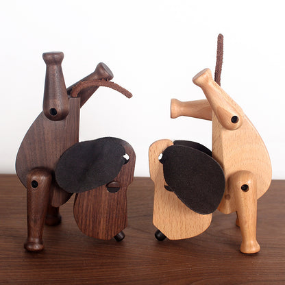 solid wood dog ornaments