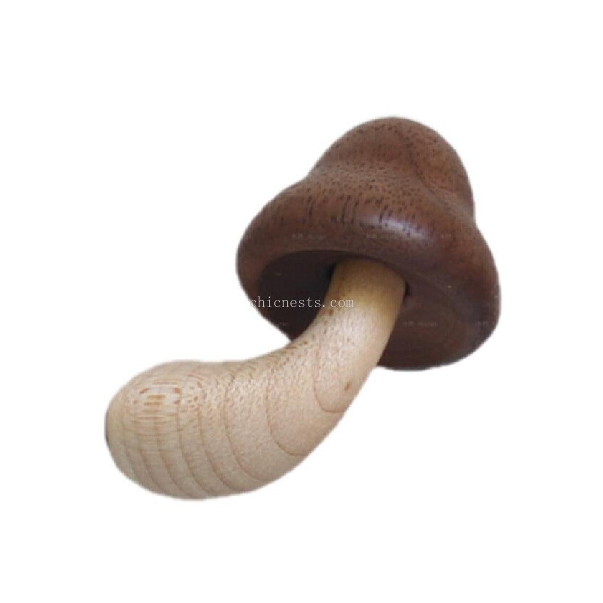 Wooden Carving Magnetic Creative Crafts Decoration Home Accessories Solid Wood Mushroom fridge magnet - chicnests