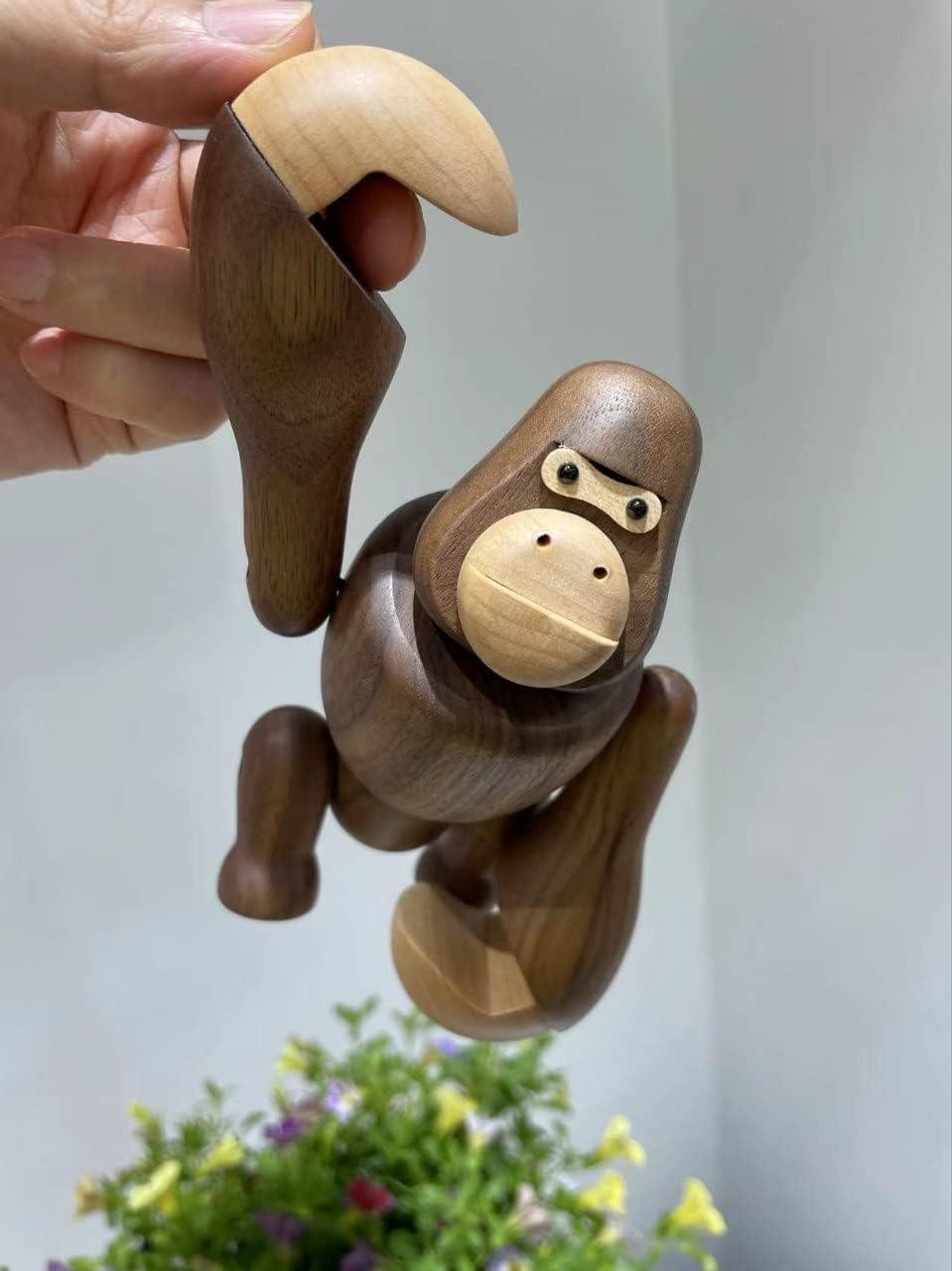 Home Decor Wooden Gorilla Crafts Creative Ornaments Home Decorations Handmade Craft Gifts,can Be Hung - chicnests