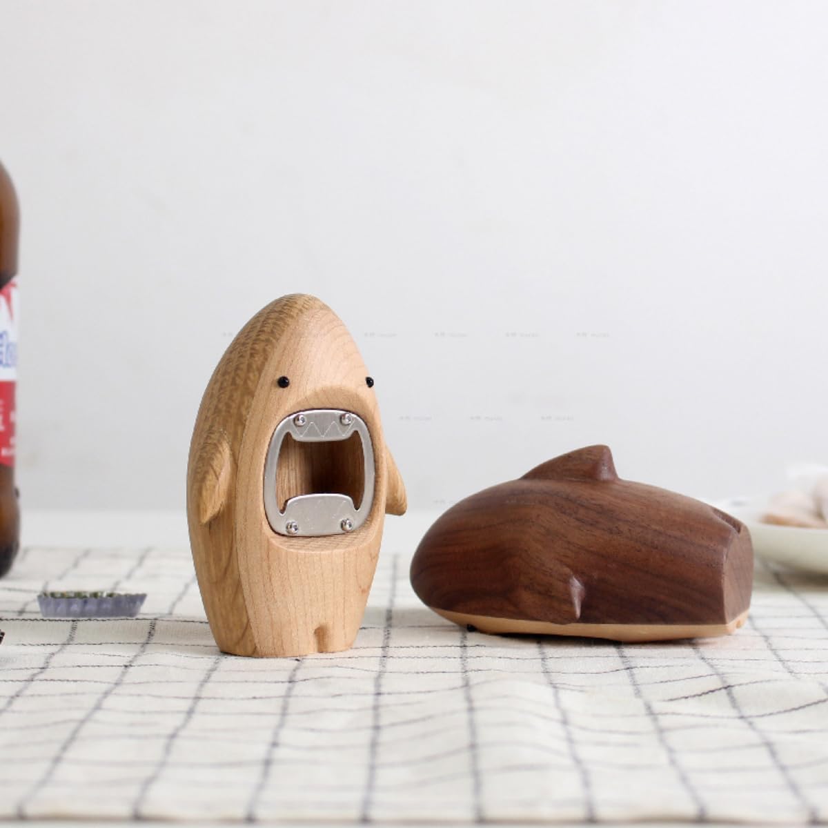 Wooden Shark Shape Bottle Openers