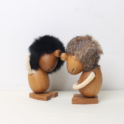 Charming wood dolls