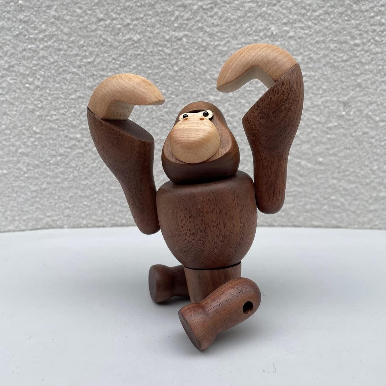 Home Decor Wooden Gorilla Crafts Creative Ornaments Home Decorations Handmade Craft Gifts,can Be Hung - chicnests