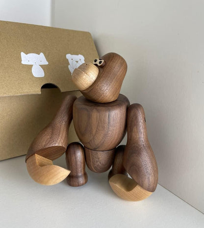 Home Decor Wooden Gorilla Crafts Creative Ornaments Home Decorations Handmade Craft Gifts,can Be Hung - chicnests