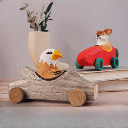 Unique Handmade Wooden Carving Small Cars