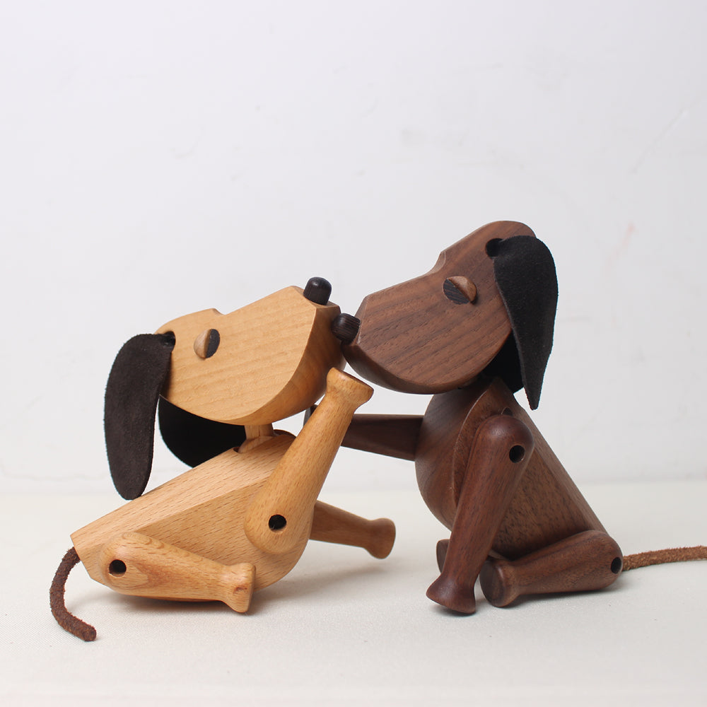 solid wood dog ornaments