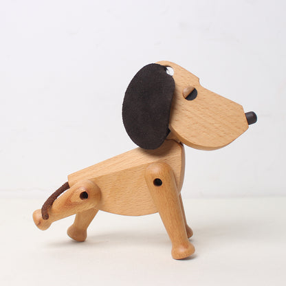 solid wood dog ornaments