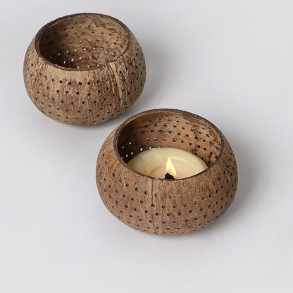 Coconut shell Starry candle cup