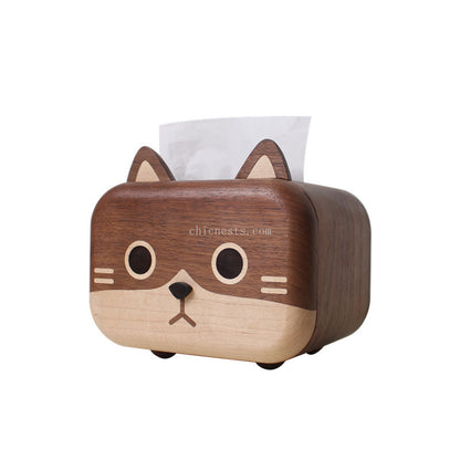 Pet cat tissue box