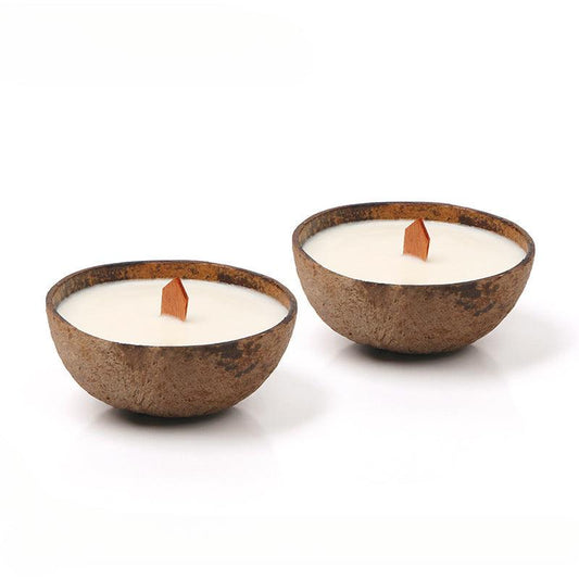 DIY Coconut Shell Candle Container - chicnests