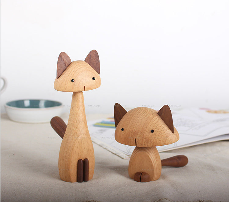 Cat figurines home decoration