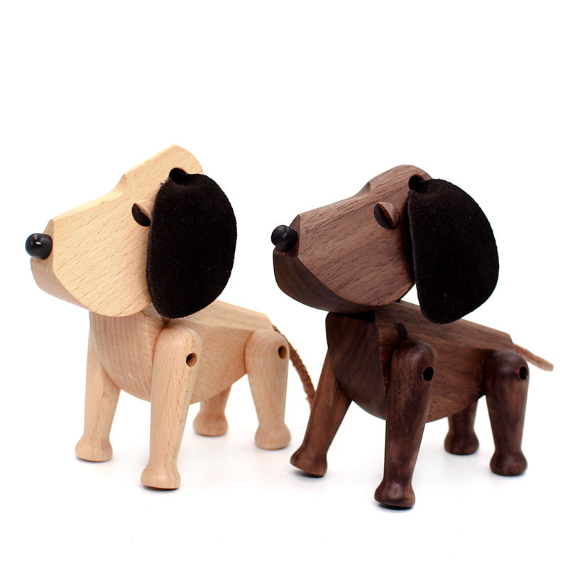 solid wood dog ornaments