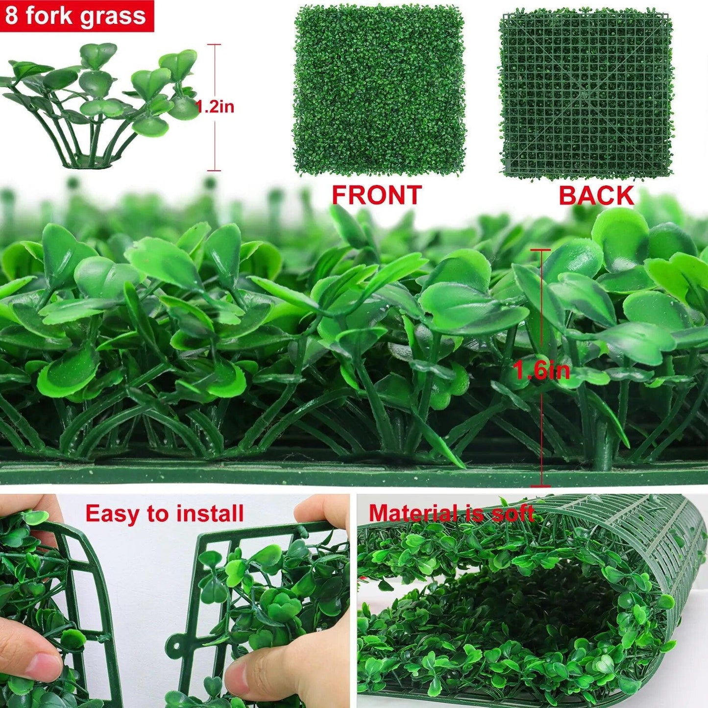 Artificial Plants Grass Wall Panel Green Decor - chicnests