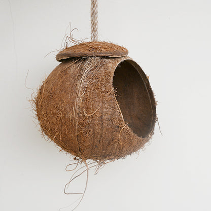 Natural coconut shell bird nest