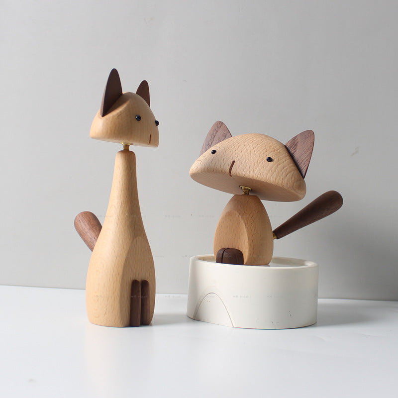 Cat figurines home decoration