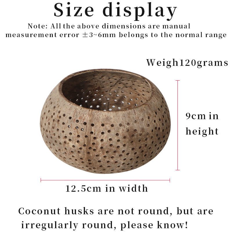 Coconut shell Starry candle cup