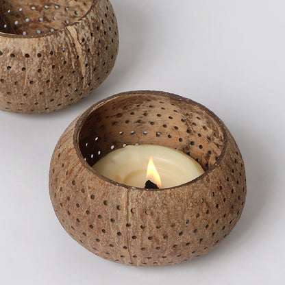 Coconut shell Starry candle cup