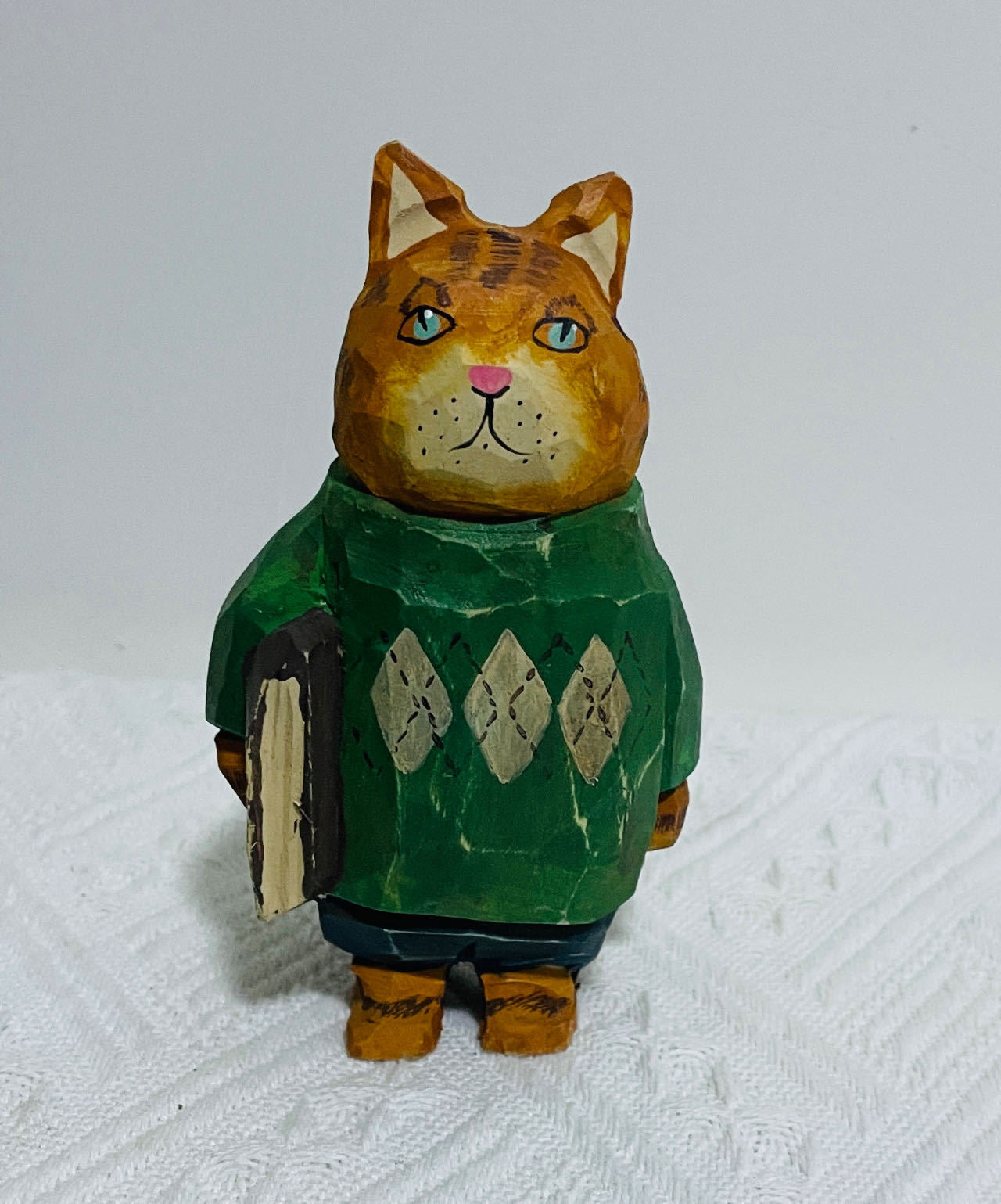 Exclusive Handmade Wooden Carved Creative Cat / Lucky Cat