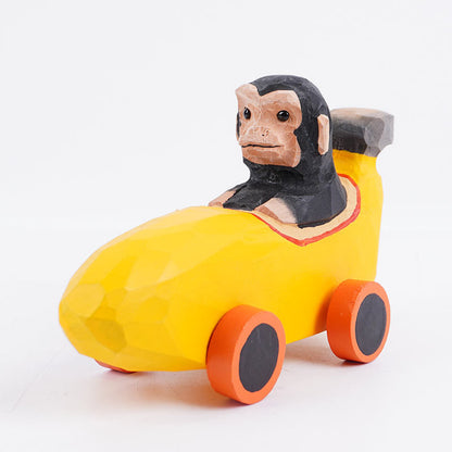 Unique Handmade Wooden Carving Small Cars