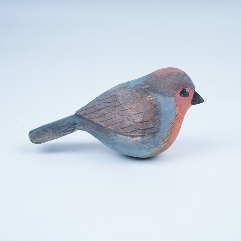 Handcrafted Carvings  Titmouse Figurines