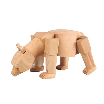 Modern Wooden Bear Decoration