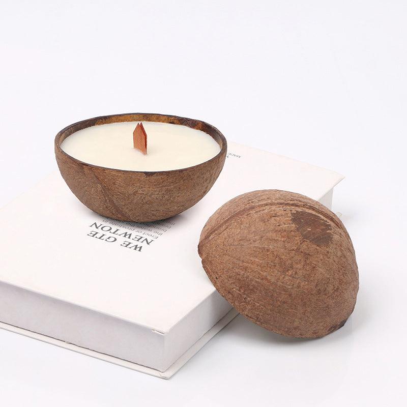 DIY Coconut Shell Candle Container - chicnests