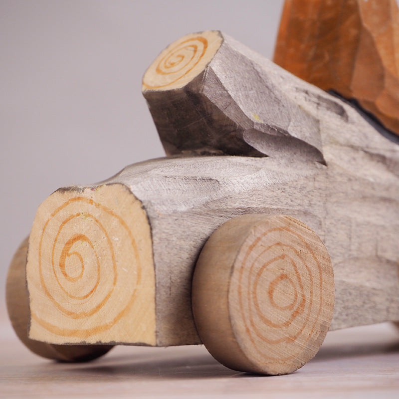 Unique Handmade Wooden Carving Small Cars