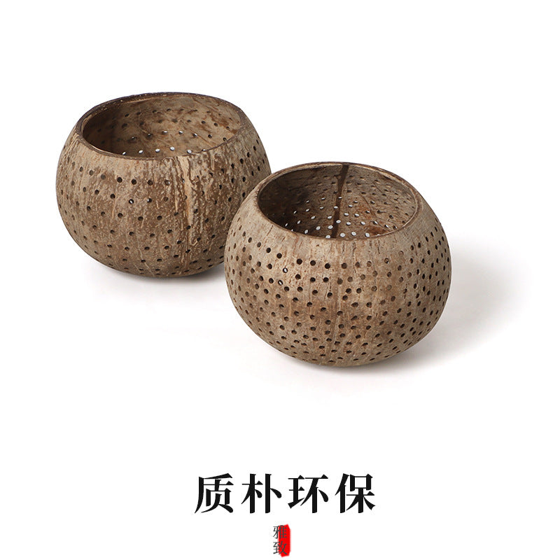 Coconut shell Starry candle cup