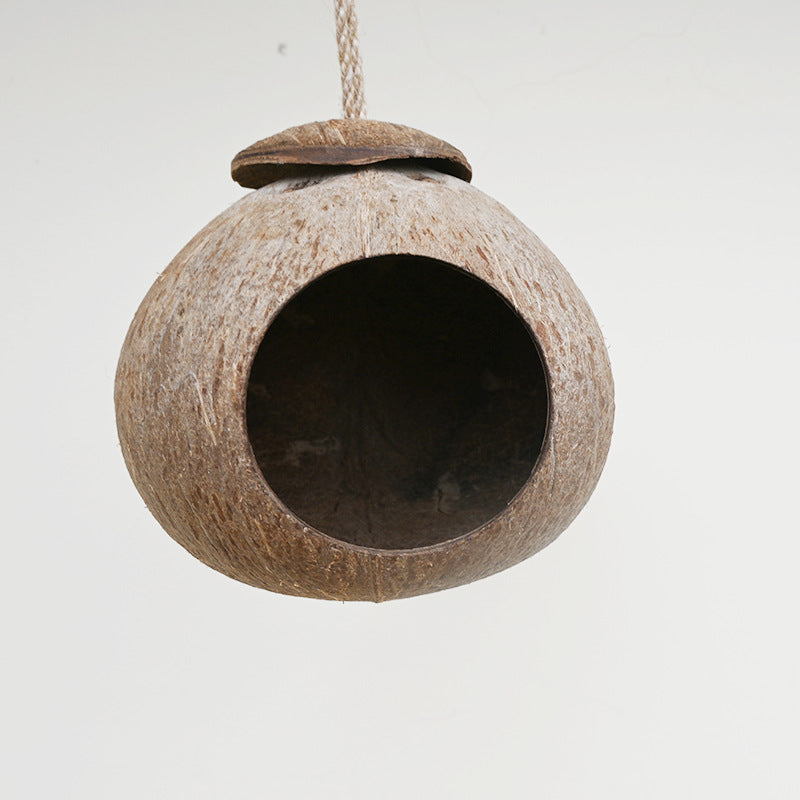 Natural coconut shell bird nest