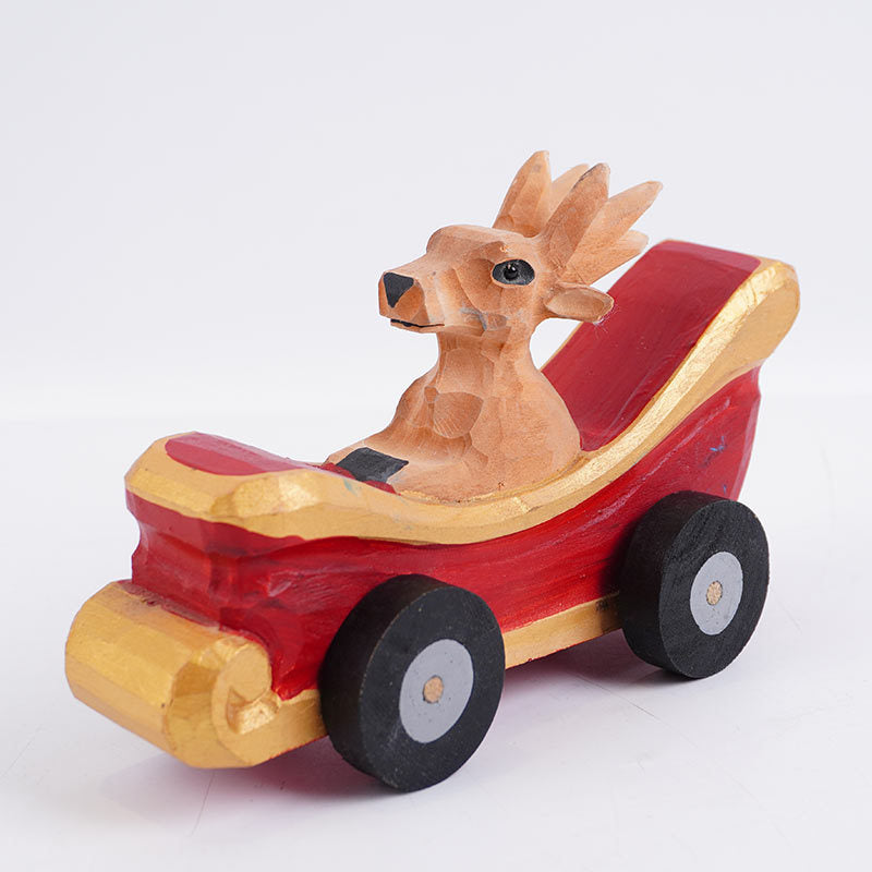 Unique Handmade Wooden Carving Small Cars