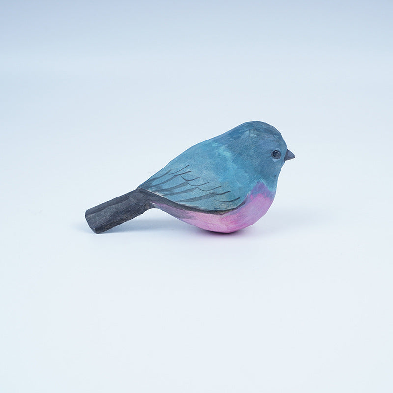 Handcrafted Carvings  Titmouse Figurines