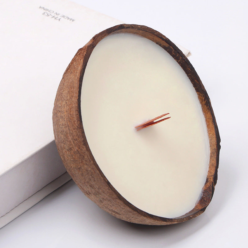 DIY Coconut Shell Candle Container