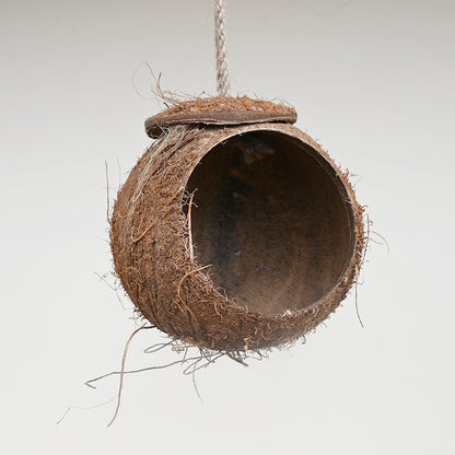 Natural coconut shell bird nest