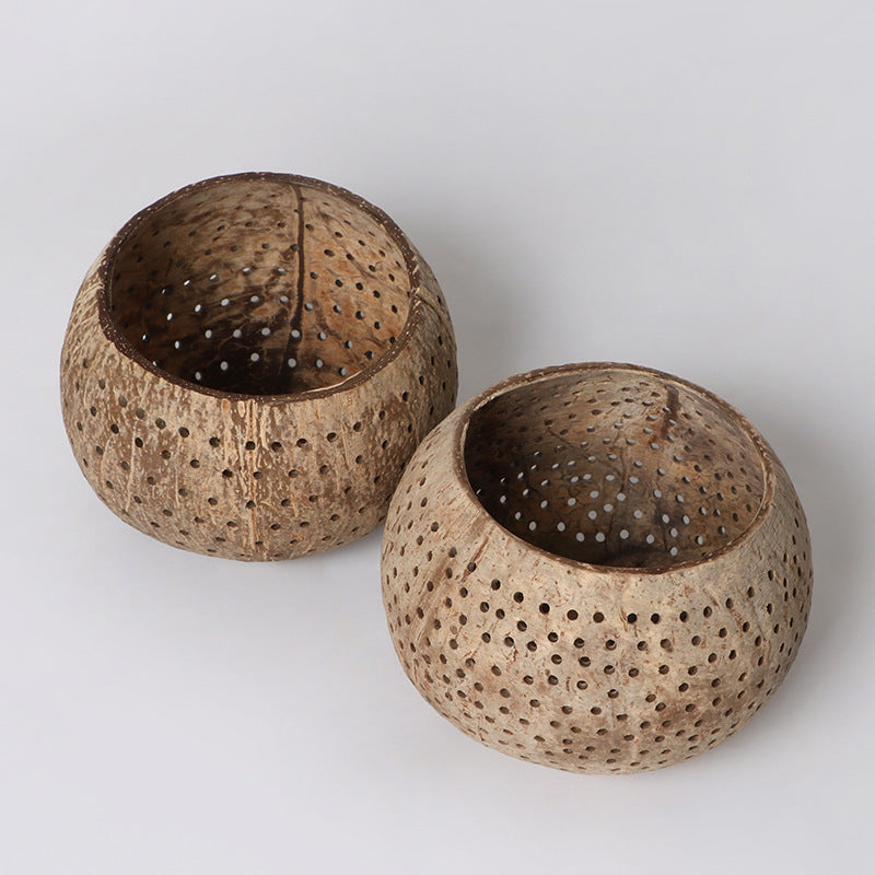 Coconut shell Starry candle cup