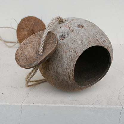 Natural coconut shell bird nest