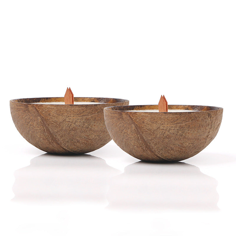 DIY Coconut Shell Candle Container