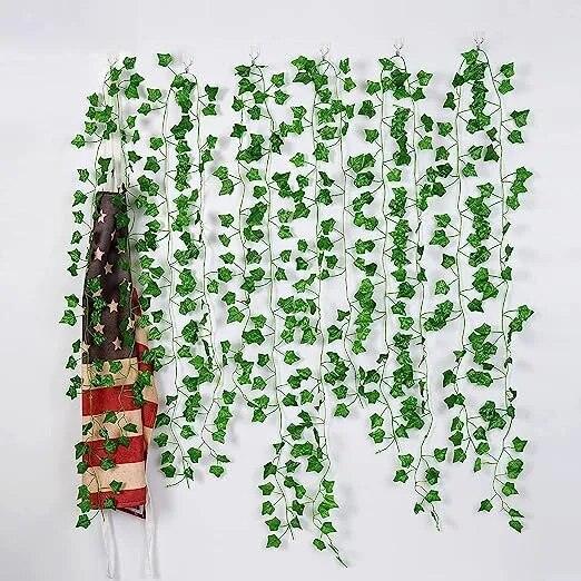 Artificial Ivy Vine Green Plant Wall Hanging Vine Shade Green Strips Wedding Party Garden Home Decor Simulation Vine - chicnests