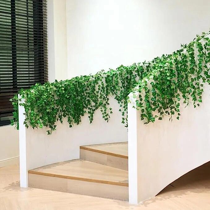 Artificial Ivy Vine Green Plant Wall Hanging Vine Shade Green Strips Wedding Party Garden Home Decor Simulation Vine - chicnests