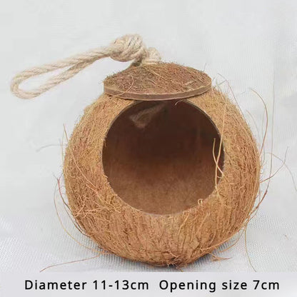 Natural coconut shell bird nest