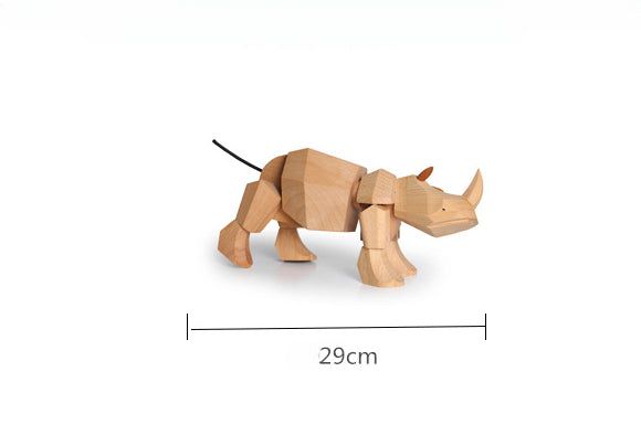 Rustic Rhinoceros Decoration