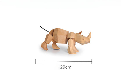 Rustic Rhinoceros Decoration